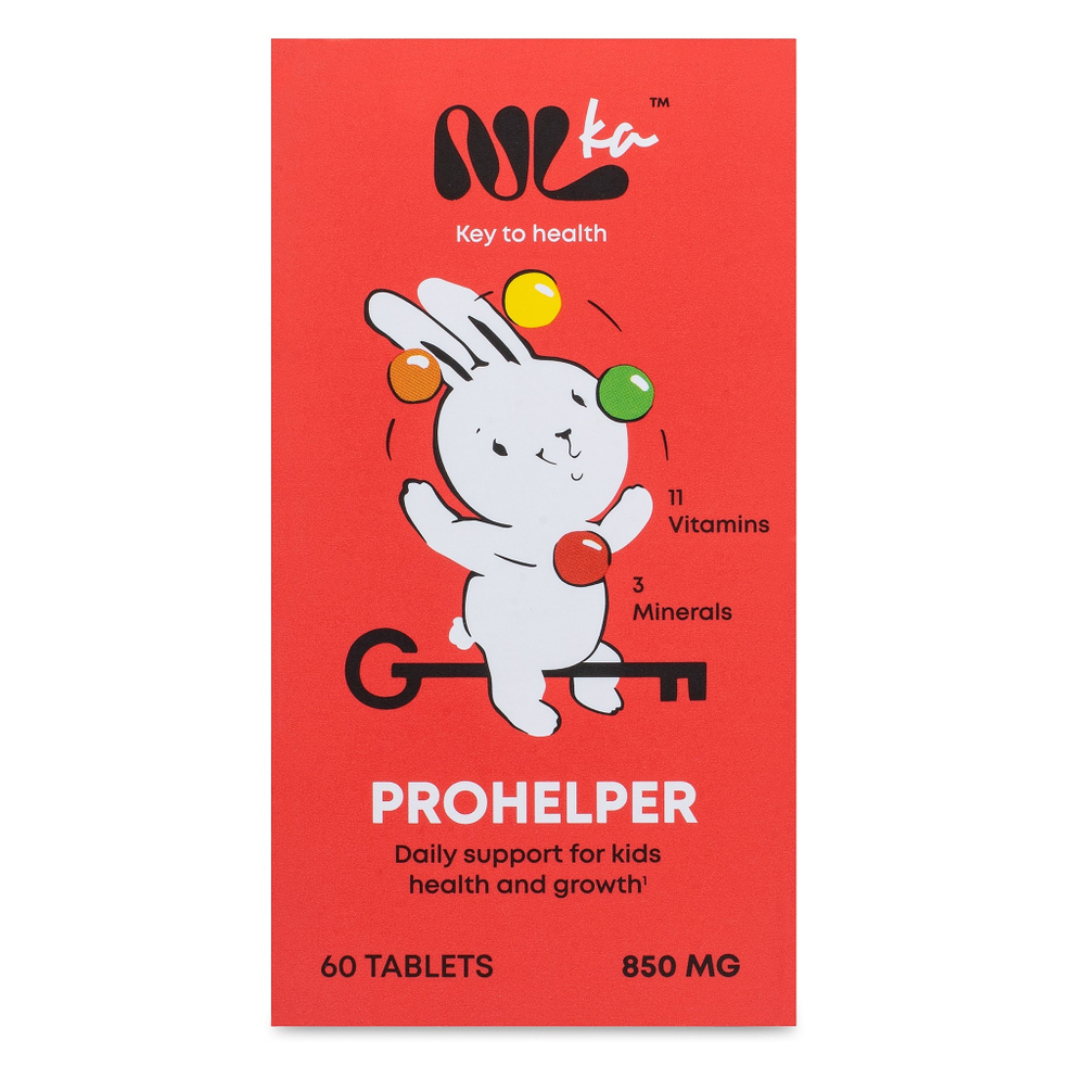 Nlka Для детей ПРОХЕЛПЕР - мультивитаминный комплекс, 60шт (11 витаминов и 3 минерала)