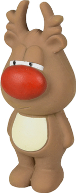Рождественские игрушки Лось 14 см, с пищалкой, латекс, в ассортименте, Flamingo