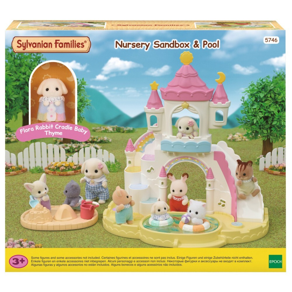 Sylvanian Families - Детская площадка с бассейном + зайчик с висячими ушками 5746 / артикул   5746  / GTIN 5054131057469