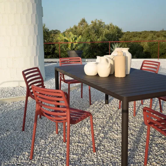 Стол раздвижной Tevere, 210-275х100 см, антрацит