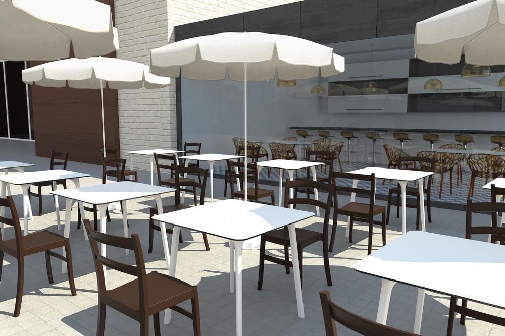 Стул пластиковый Siesta Contract Tiffany, коричневый