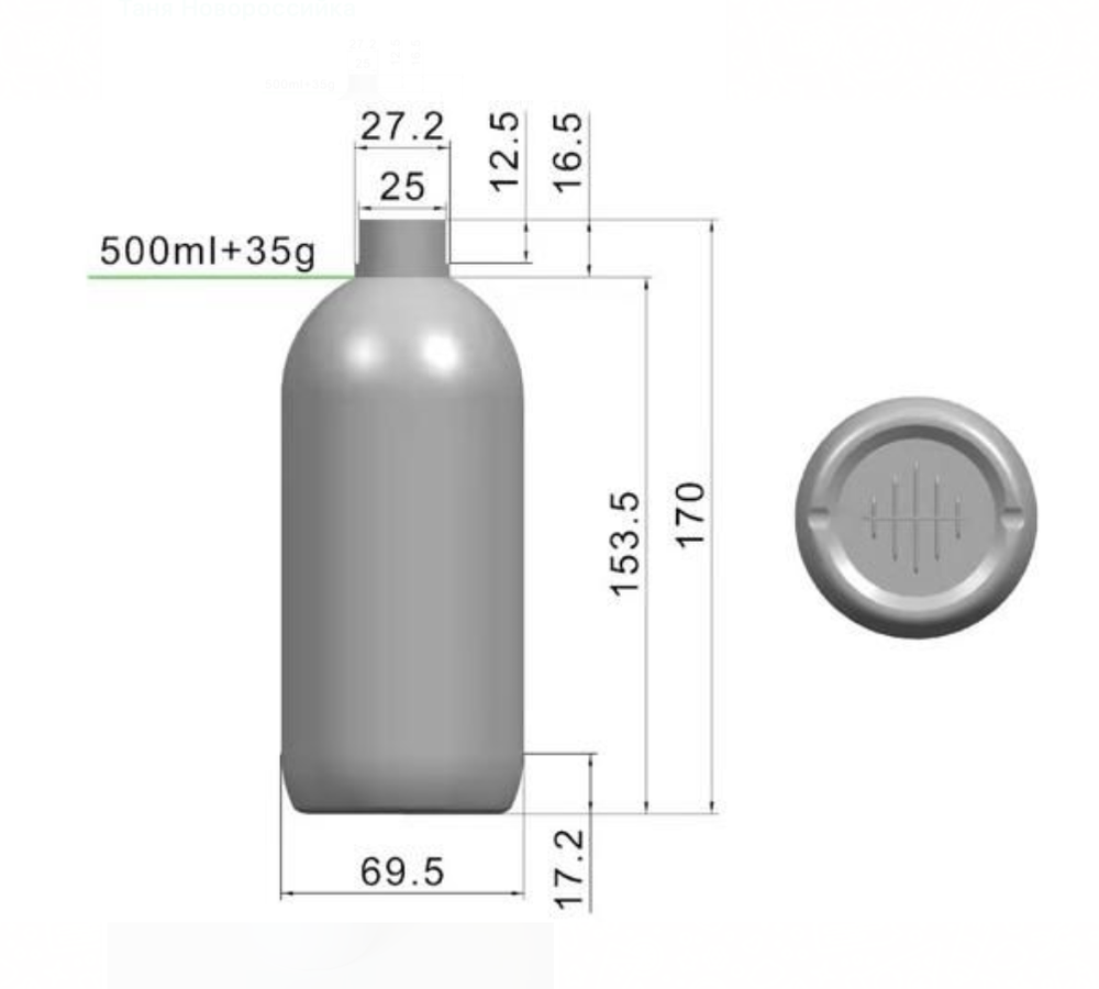 Флакон 500 мл 28 мм ПНД от производителя «Тара-Гост»