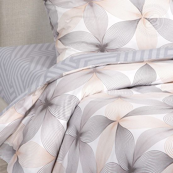 Двуспальный с европростынёй комплект постельного белья Серафима DE LUXE поплин наволочки 70x70 см