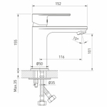Смеситель для раковины 35k MIXLINE ML26-04 "Life"