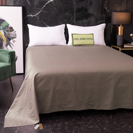 Простыня Страйп Сатин Однотонный 100% хлопок R1CT031