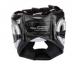 Шлем боксерский Clinch Punch 2.0 Full Face черно-серебристый C148
