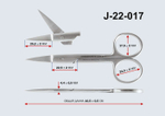 Ножницы остроконечные прямые 105мм (J-22-017)