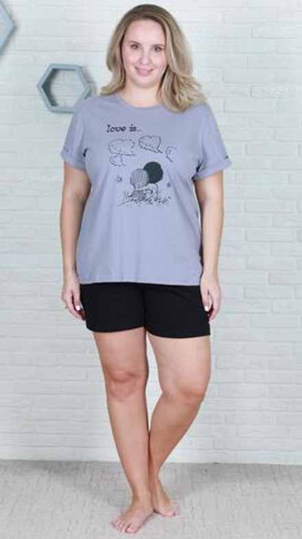 177700 Футболка женская серая (48)