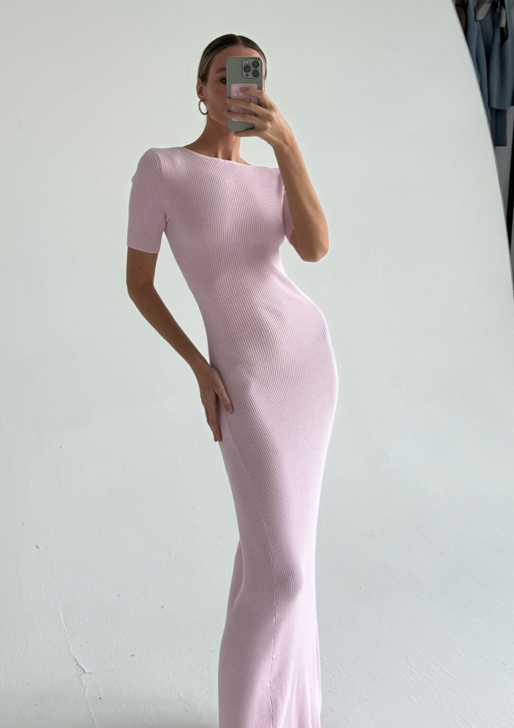 Платье PETRA с коротким рукавом, розовый