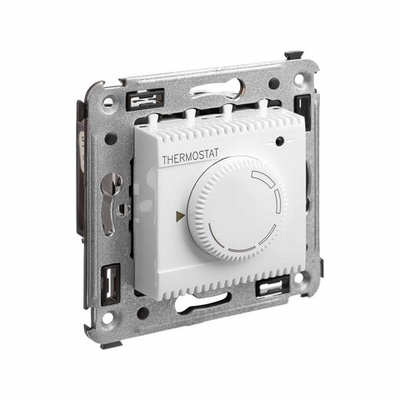 Термостат для теплых полов в стену, "Avanti", "Белое облако"