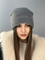 шапка зимняя пушистая из эко меха