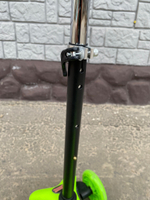 RR1-2/Самокат трехкол. колеса: d110 мм.d76 мм. раз.пл: 51*11 см, Зеленый