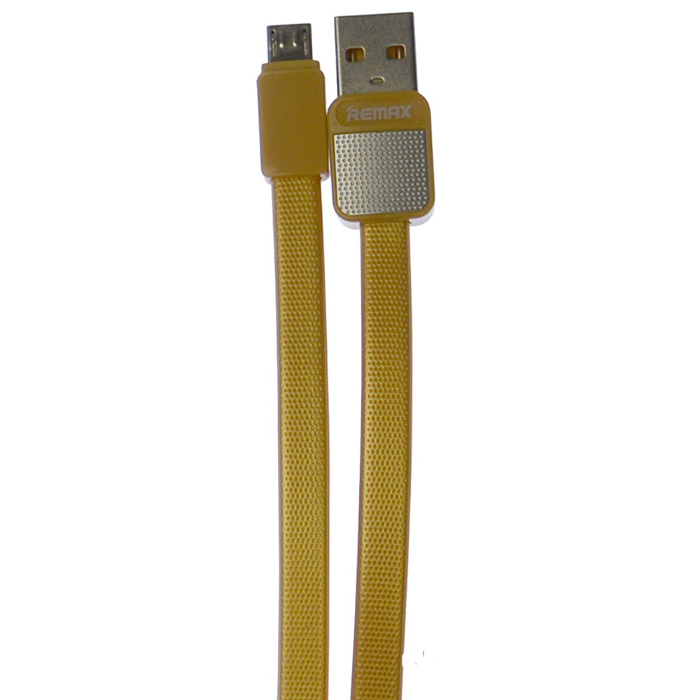 Кабель USB - MicroUSB Remax RC-044m (плоский) Золото