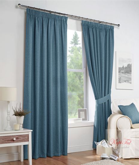 Палермо (индиго). Плотные шторы канвас.