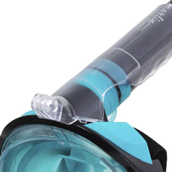 Маска полнолицевая Marlin Travel черный/бирюзовый/бирюзовый