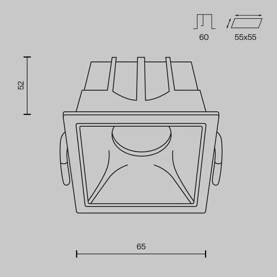 Встраиваемый светильник Альфа / Alfa LED 10 Вт 4000 К 36° Technical dl043-01-10w4k-sq-wb