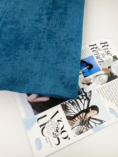 ПЕТРОЛЬ - Кулирка 100% хлопок ВИНТАЖ ВЕЛЮР-ЭФФЕКТ пенье (КРВ547 Маша)