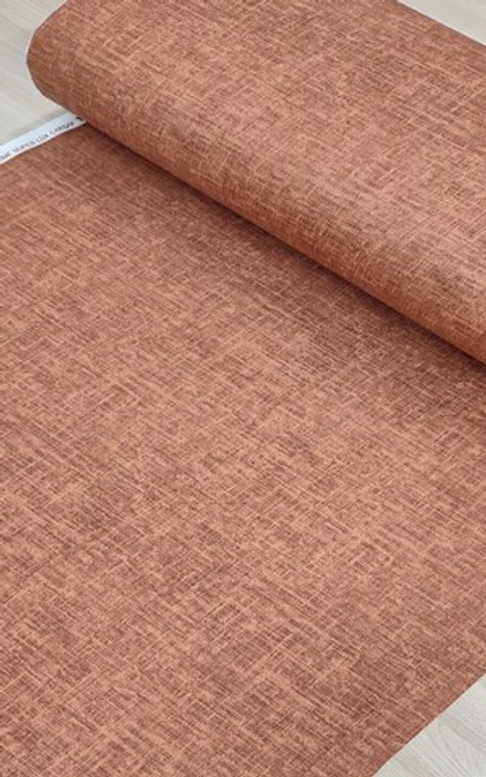 Ткань ранфорс (поплин люкс) однотонный рогожка "Терракотовый"