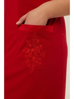 Халат трикотажный с гипюром домашний на молнии