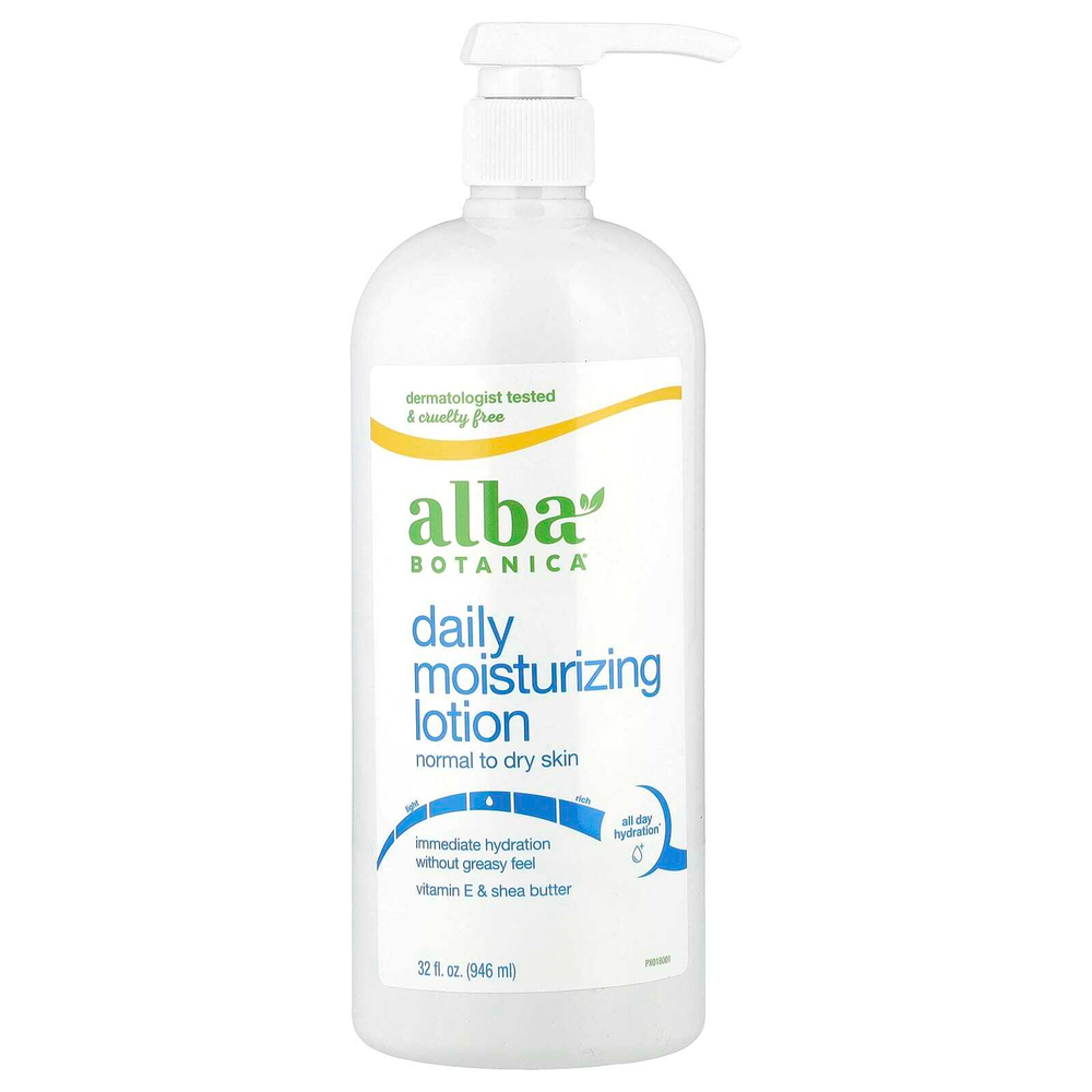 Alba Botanica, Ежедневный увлажняющий лосьон, для нормальной и сухой кожи, 946 мл (32 жидк. Унции)