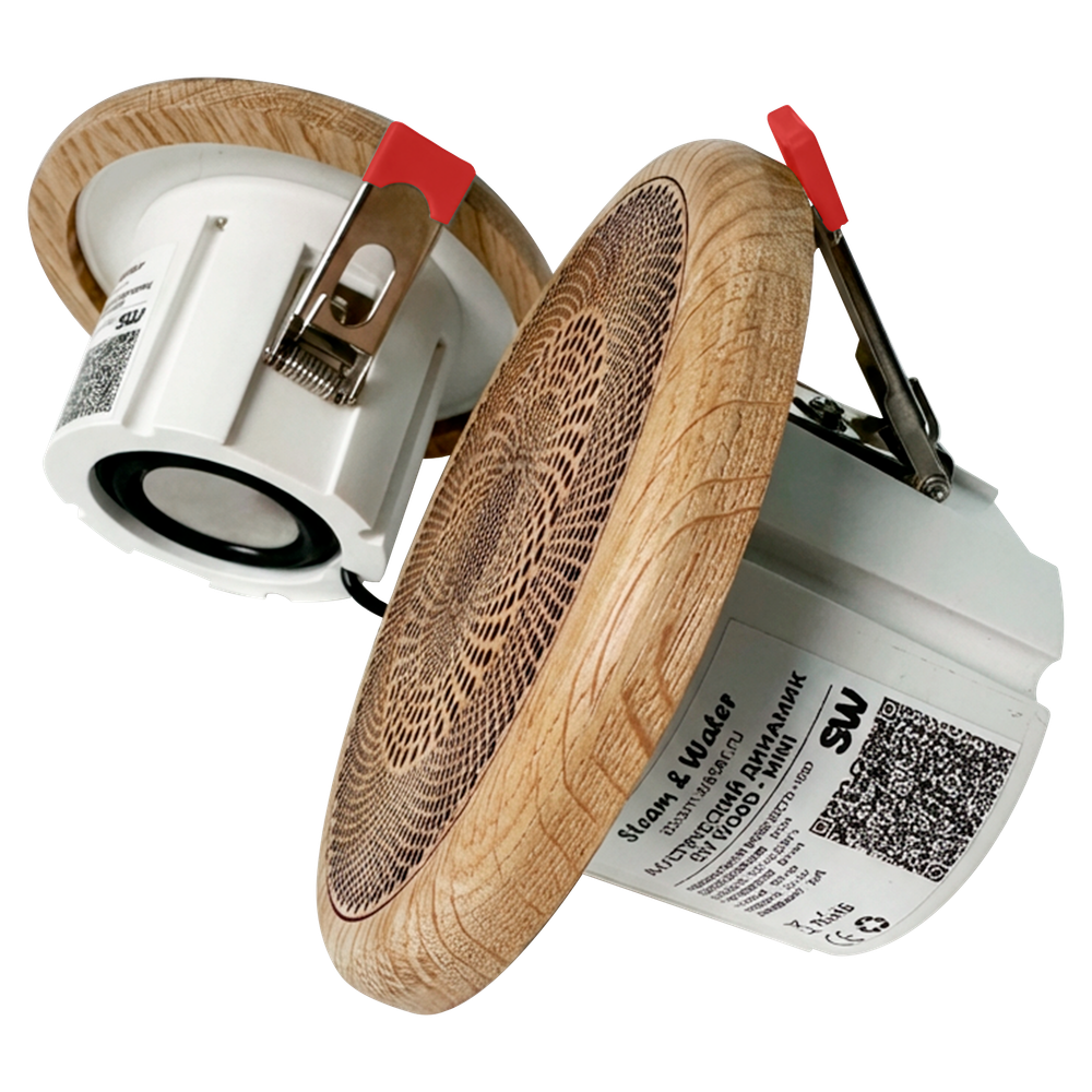Влагостойкий динамик Steam & Water - SW MINI WOOD для бани, сауны, хамама, катера, яхты, влажных помещений