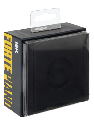 FORTE&PIANO Розетка 1-местная без заземления без защитных шторок винтовое крепление 10А FP118 черный IEK