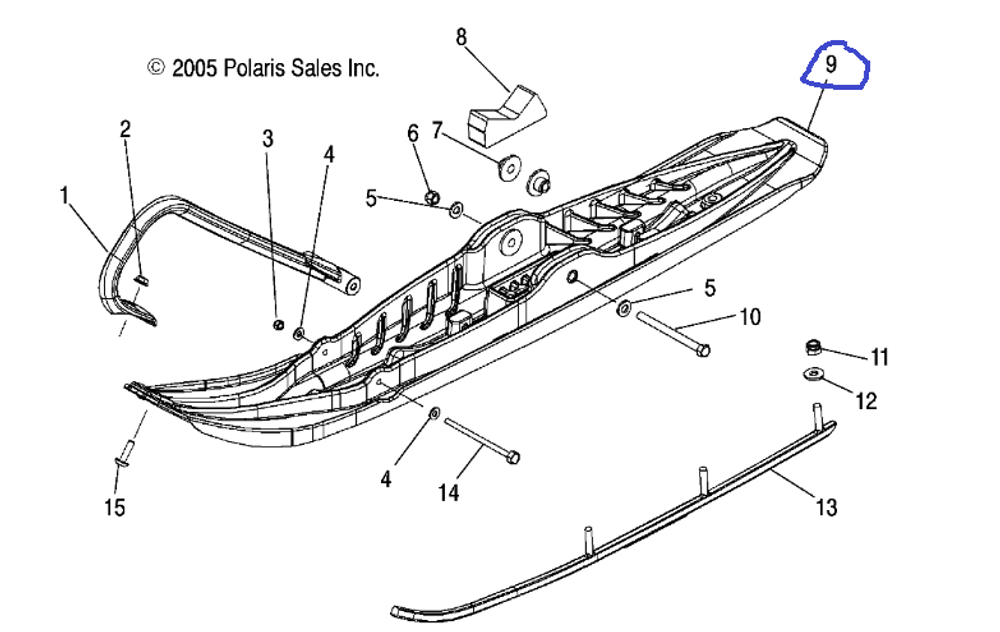 Лыжа Polaris 1822809-070