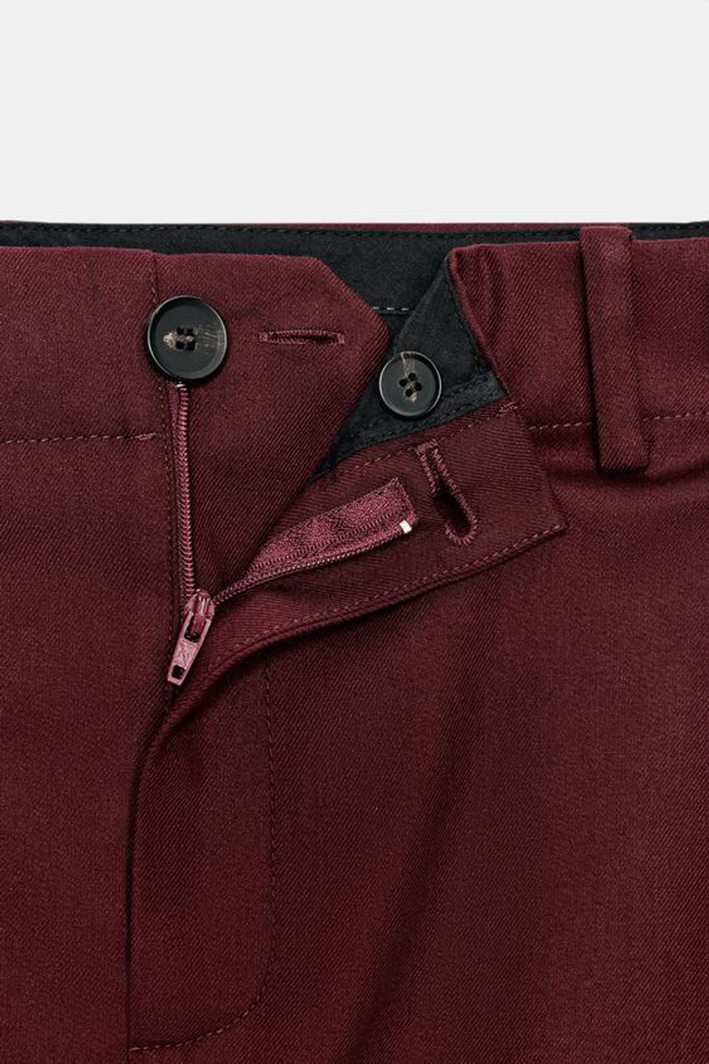 ZARA ЮБКА АСИММЕТРИЧНОГО КРОЯ — ZW COLLECTION, БУРГУНДИ