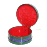 Банка жестяная 200мл 11,2*12,2*4см «Дед мороз» двухсторонняя