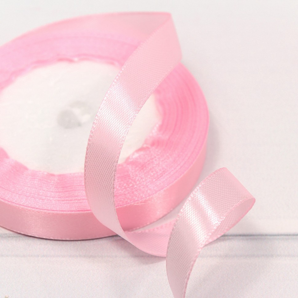 Лента Атласная 1,2см х 28м Сатин (Розовый)