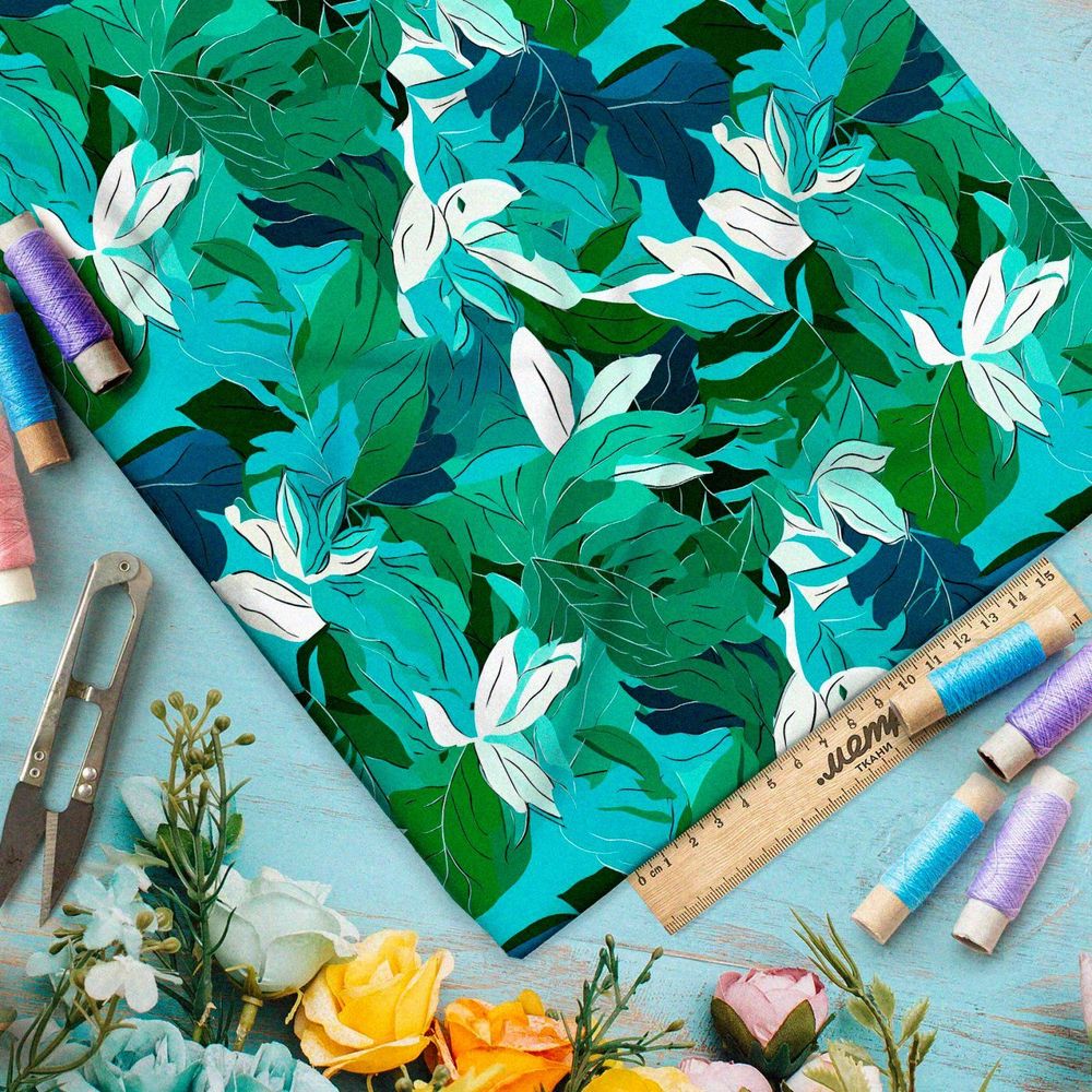 Ткань Барби зеленая революция