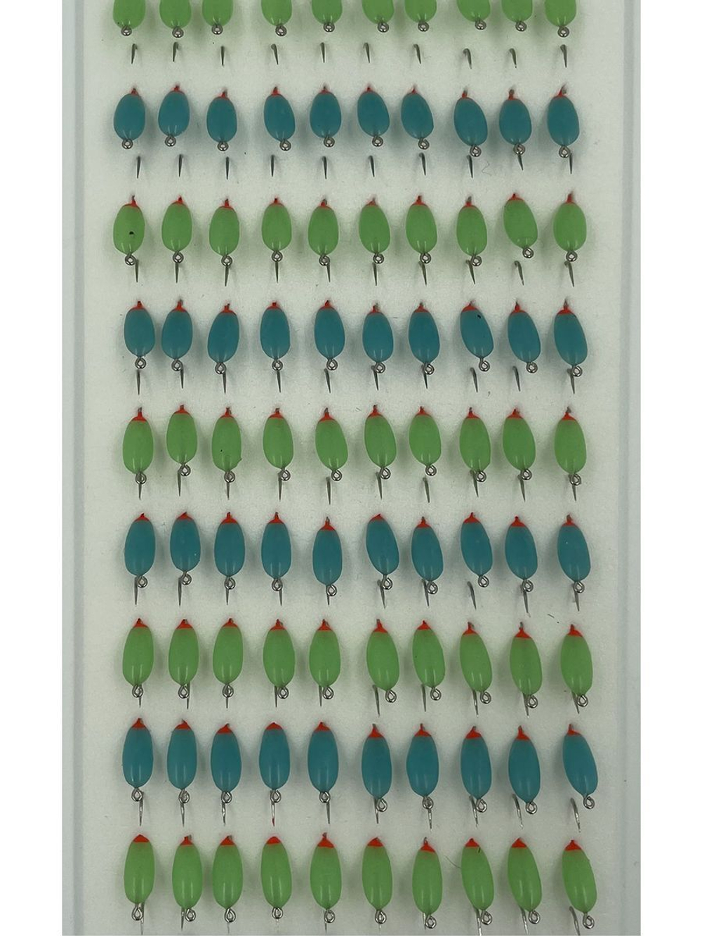 Мормышки фосфорные №15-LB "Капля 2Ф с ушком", 100шт