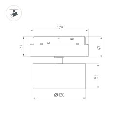 Светильник MAG-ORIENT-RONDO-R120-15W Day4000-MIX (WH, 110 deg, 48V, TUYA Zigbee) (Arlight, IP20 Металл, 5 лет) 048356