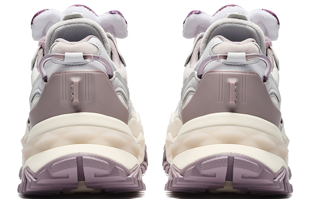 FILA FUSION Fila tide brand Bianco fabric synthetic leather trend sports thick-soled shock absorption non-slip wear-resistant low-top daddy shoes women's lilac purple