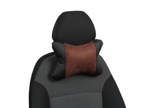 Автомобильная подушка "Косточка" под шею из алькантары