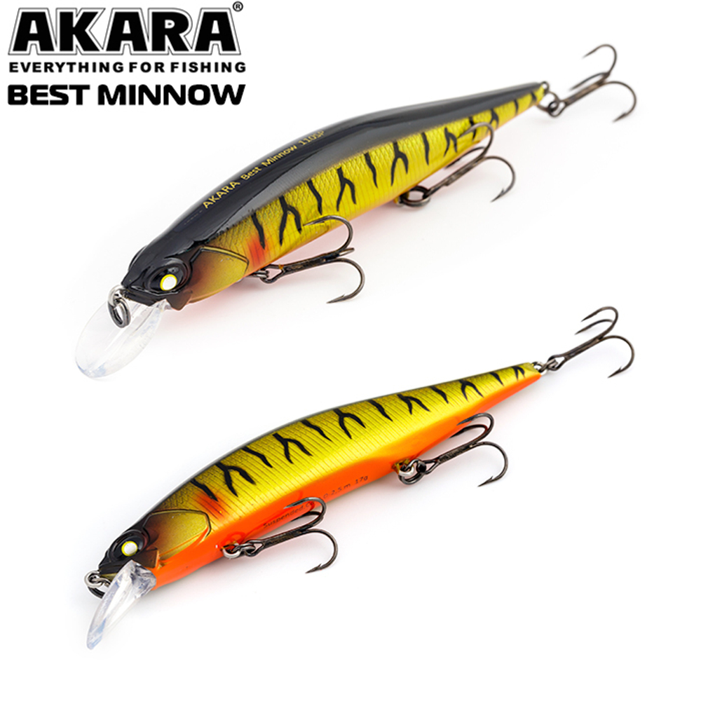 Воблер Akara Best Minnow 100SP 15 гр. (9/17 oz 3,9 in) A108
