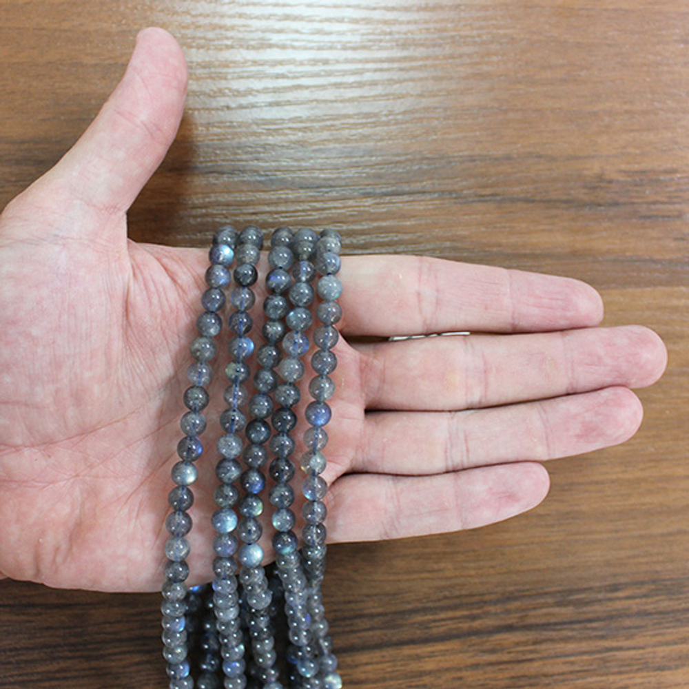 Лабрадор АА качество бусины 5.5мм 8мм