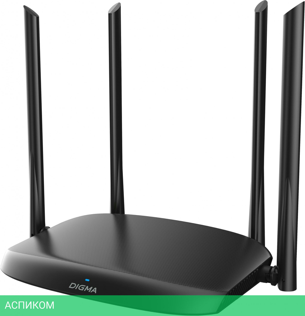 Роутер беспроводной Digma DWR-AC1202 черный