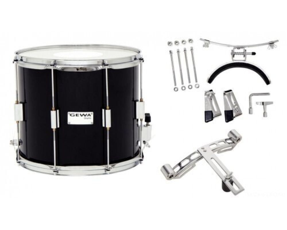 GEWA Marching Parade Drum Birch Black Chrome 14x10&quot; маршевый парадный барабан