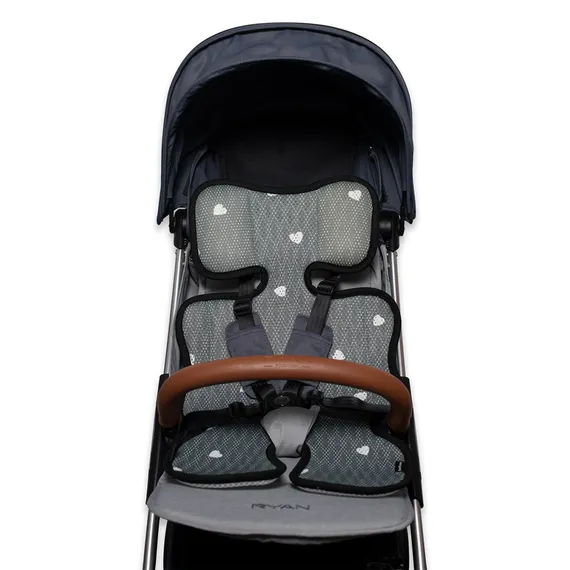 Матрасик сетчатый Organic Factory Звезды, серый