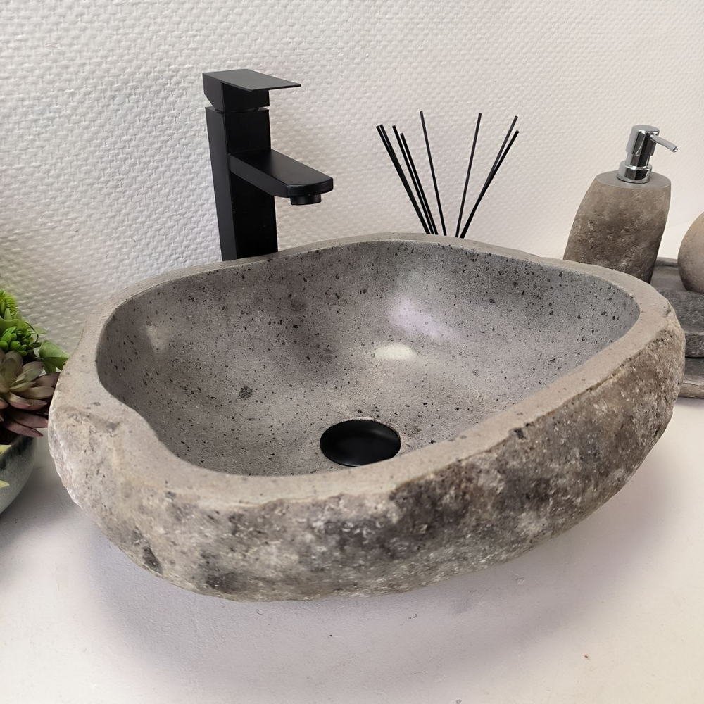 Раковина из речного камня RS63615 (44*36*16) 0122