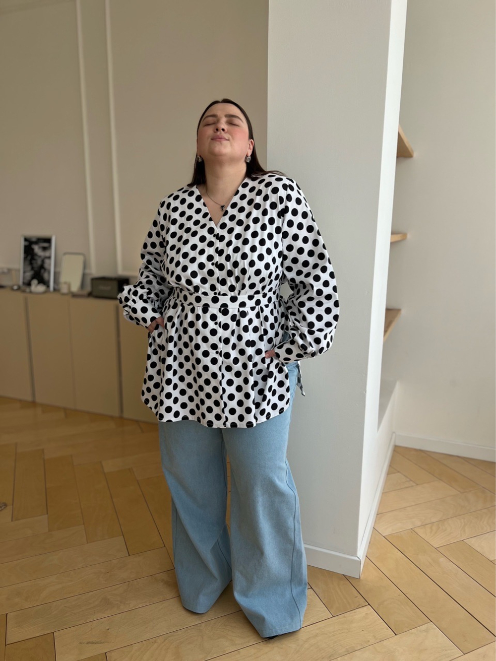 Блуза в горох