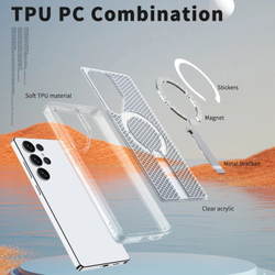 Прозрачный чехол Mesh Pro Magnetic Case для Samsung Galaxy S25 Ultra