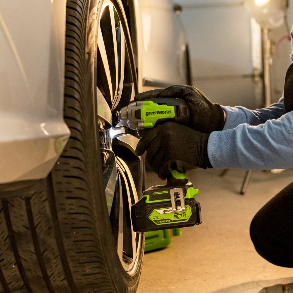 Гайковерт ударный Greenworks 24v GD24IW400,3802907 без АКБ и ЗУ