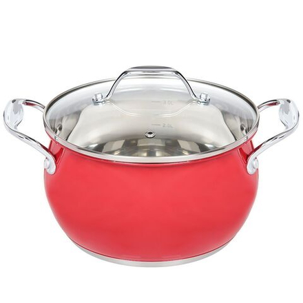 Кастрюля нерж, 3.6 л, с крыш, Daniks, Валетта, QS-2-20/GS-01616-20CA, индукц