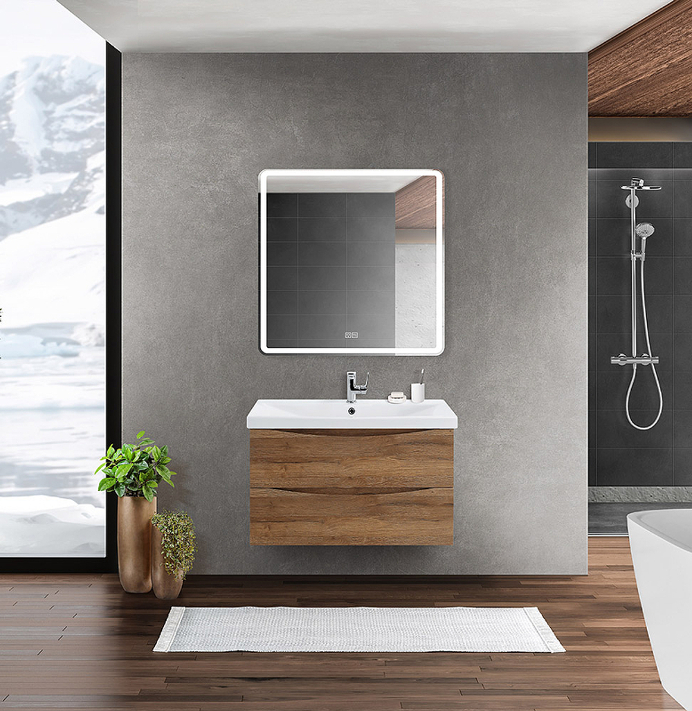 Тумба под раковину BelBagno Marino-Cer 70 MARINO-CER-700-2C-SO-RR-P подвесная Rovere Rustico