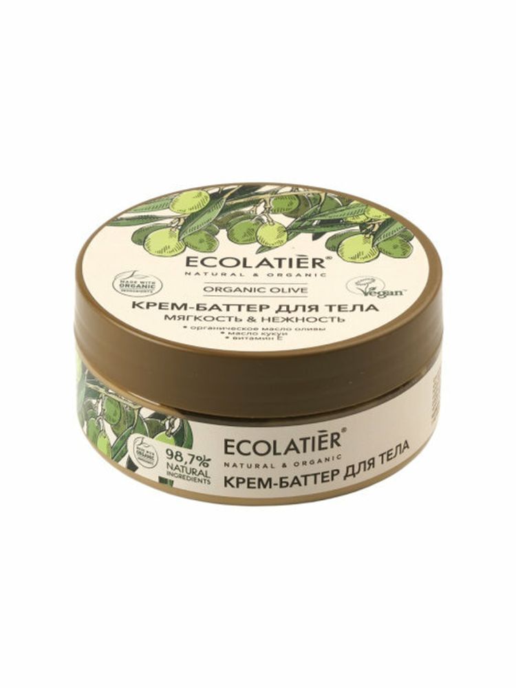 Ecolatier  Organic Olive крем-баттер для тела Мягкость и Нежность, 150мл
