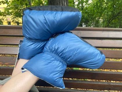Носочки-сапожки пуховые German Grass Comfort Socks Travel Grass Indigo сине-голубые Сине-голубой