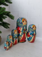Матрешка 5м 18см новогодняя снегурочка