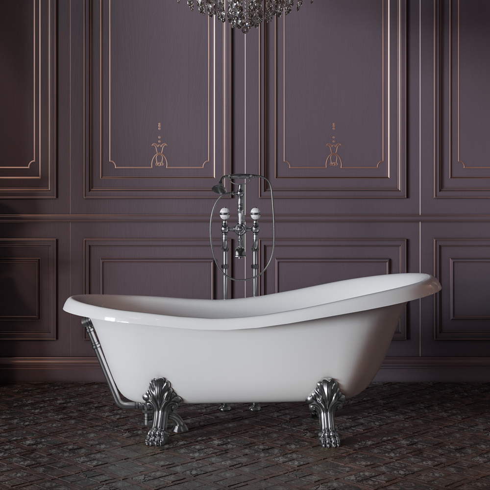 Ванна Migliore Bella на лапах "LEONE" LUX 23132, хром